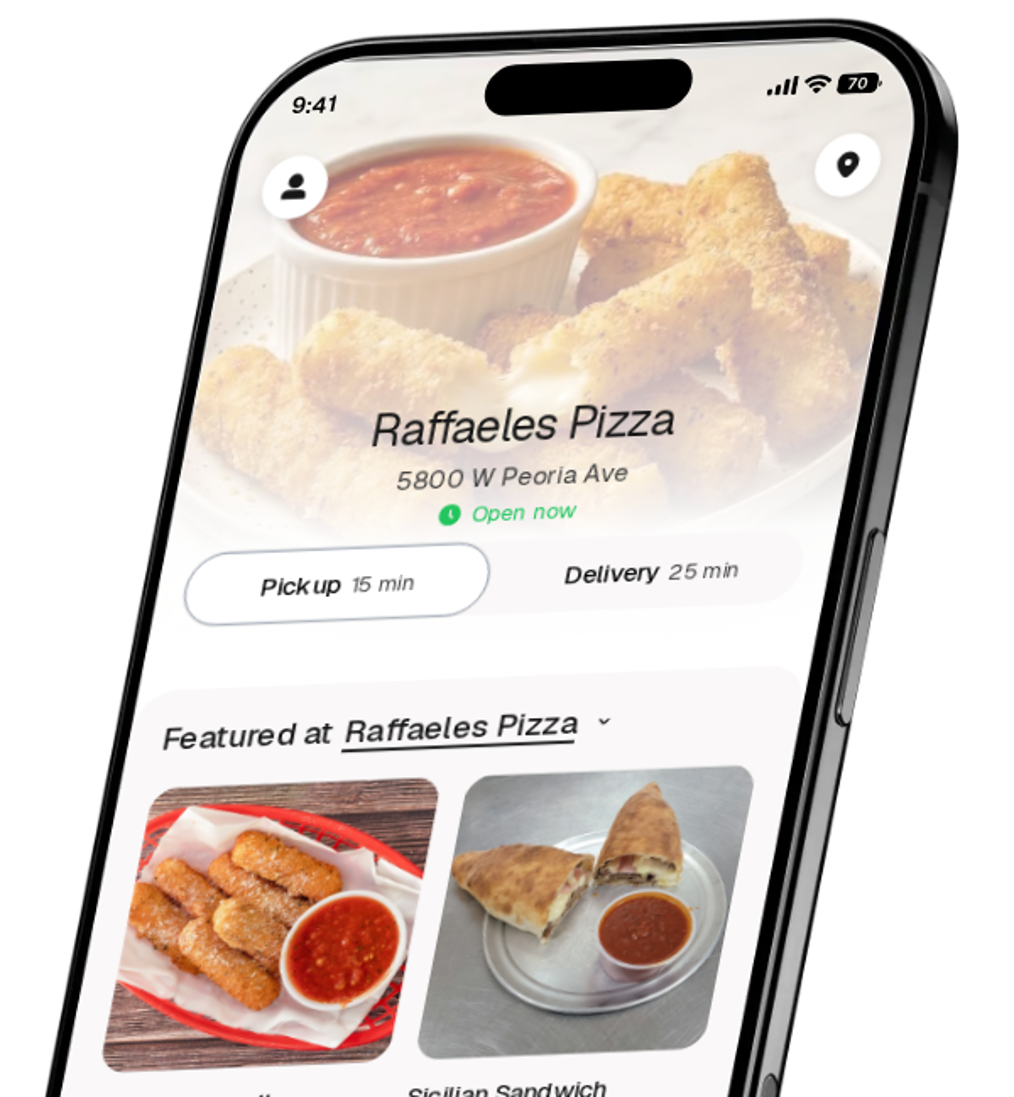 Raffaeles Pizza app preview